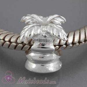 European sterling silver Coconut palm tree beads