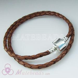 40cm brown European leather bracelet