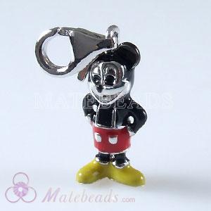 Sterling silver Tscharm Jewelry charms enamel Mickey
