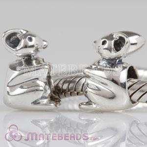 European style Mouse charm beads