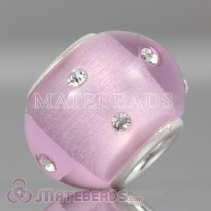 Kerastyle pink Glass Bead with Crystal