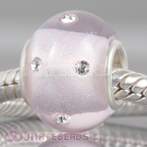 Kerastyle pink Glass Bead with Austrian crystal