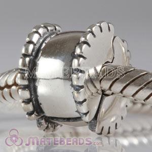 European Beveled Silver Clip beads