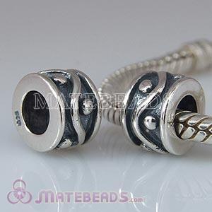 European sterling silver wave beads