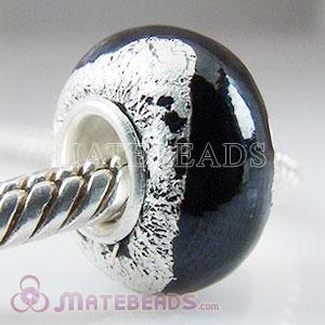 Lampwork silver foil beads