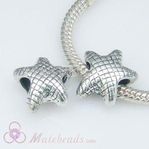 Antique silver beads-starfish