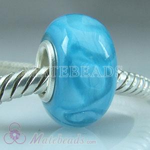 Blue Lampwork Style Glass Beads and Charms