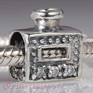 Sterling silver perfume Bottle bead fit European Largehole Jewelry Jewelry