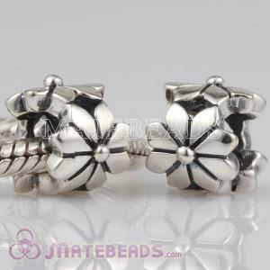 European Style Sterling Silver Flower Beads
