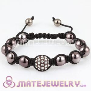 Sambarla Bracelets Wholesale Black Pave Crystal Ball Beads