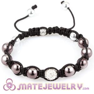 Fashion Sambarla Inspired Bracelets Black and Crystal Disco Ball Beads