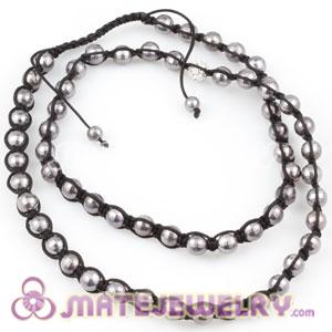 Wholesale Sambarla Style Black Ball Bead Necklaces with Single Crystal Bead