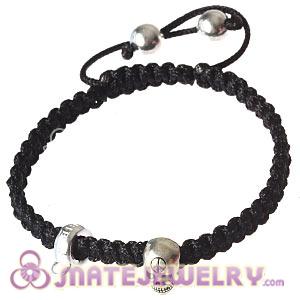Wholesale 2012 Fashion Sterling Silver Skull Head Charms Macrame Bracelets 