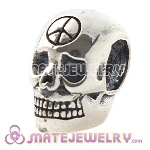 Wholesale European Sterling Silver Halia Groovy Skull Charm Beads 