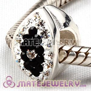 Wholesale 925 Sterling Silver Eye Beads With Austrian Crystal 