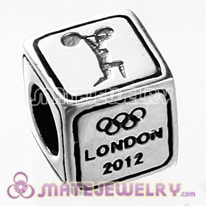Sterling Silver European Weightlifting Beads London 2012 Olympics Charms