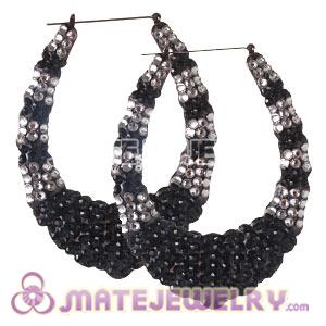 60X80mm Basketball Wives Bamboo Crystal Water Drop Earrings