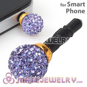 10mm Lilac Czech Crystal Ball Plugy Headphone Jack Accessories