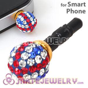 10mm Czech Crystal Union Jack Ball Plugy Headphone Jack Accessories