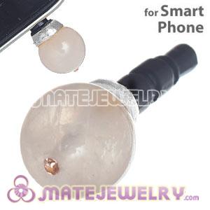 8mm Pink Agate Mobile Earphone Jack Plug Fit iPhone 