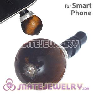 8mm Tiger Eye Mobile Earphone Jack Plug Fit iPhone 