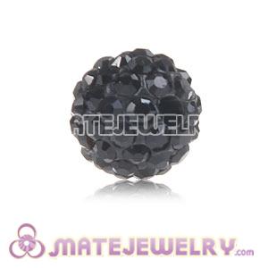 Wholesale Cheap Price 8mm Black Handmade Pave Crystal Beads