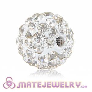 Wholesale Cheap Price 10mm White Handmade Pave Crystal Beads
