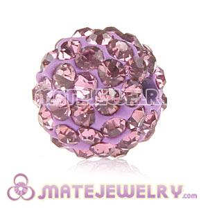 Wholesale Cheap Price 10mm Violet Handmade Pave Crystal Beads
