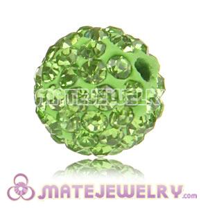 Wholesale Cheap Price 10mm Green Handmade Pave Crystal Beads