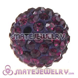 Wholesale Cheap Price 12mm Handmade Pave Fuchsia Crystal Beads