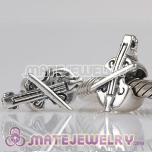 Sterling Silver European Style violin Charms