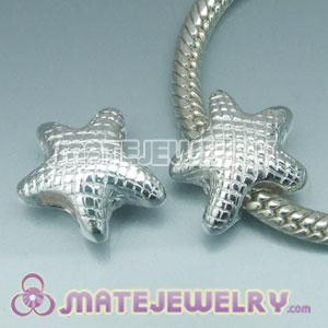Solid Sterling Silver European Style Starfish Beads and Charms
