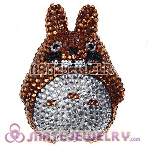 Cute 3D Bling Crystal Chinchilla Absorbable Doll For iPhone Cases 
