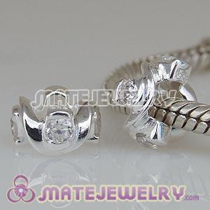 Wholesale European charms with Clear Stone