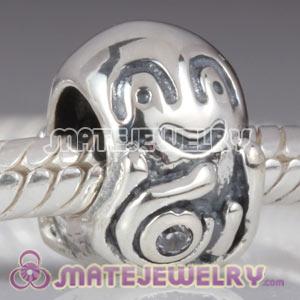 Sterling silver Octopus beads fit European Largehole Jewelry Jewelry