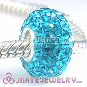 Austrian crystal European style blue beads