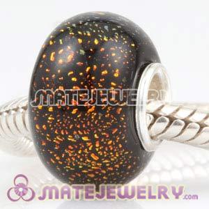 European Style Dichroic Foil Glass Beads 925 silver single core