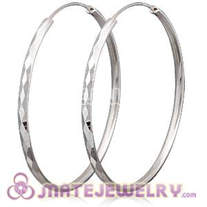 Wholesale 55mm Sterling Silver Hoop Earrings European Beads Compatible