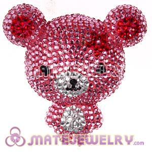 Cute 3D Bling Crystal Teddy Bear Absorbable Doll For iPhone Cases 