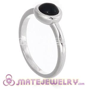 Wholesale Platinum Plated Cabochon Pearl Ring Upon Ring 