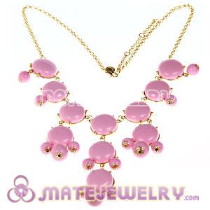 2012 New Fashion Pink Bubble Bib Statement Necklace 