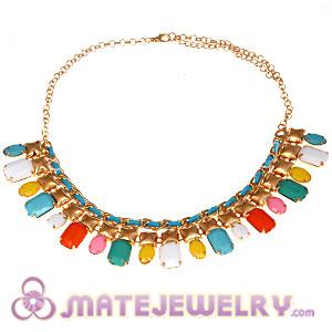 2012 New Golden Chain Resin Chunky Choker Collar Necklaces