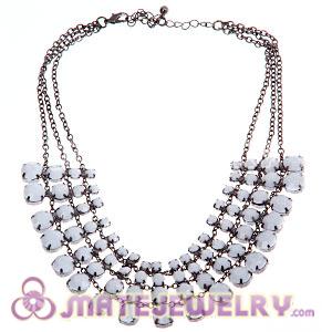 2012 New Chunky Chain Multilayer Resin Diamond Choker Collar Necklace 