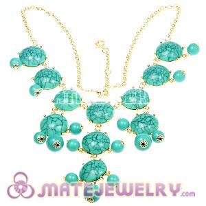 New Fashion Turquoise Bubble Bib Statement Necklace 