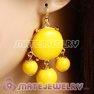 Fashion Gold Plated Yellow Drop Bubble Earrings Wholesale