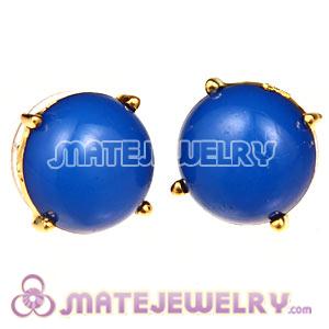 Fashion Gold Plated Dark Blue Bubble Stud Earring Wholesale