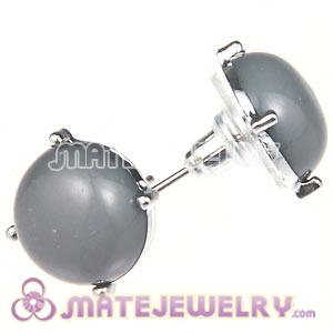 Fashion Silver Plated Grey Bubble Stud Earring Wholesale