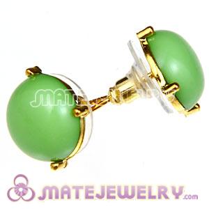 Fashion Gold Plated Olivine Bubble Stud Earring Wholesale