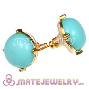 Fashion Gold Plated Turquoise Bubble Stud Earring Wholesale