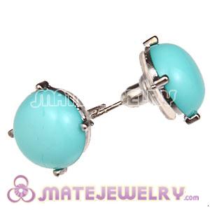 Fashion Silver Plated Turquoise Bubble Stud Earring Wholesale